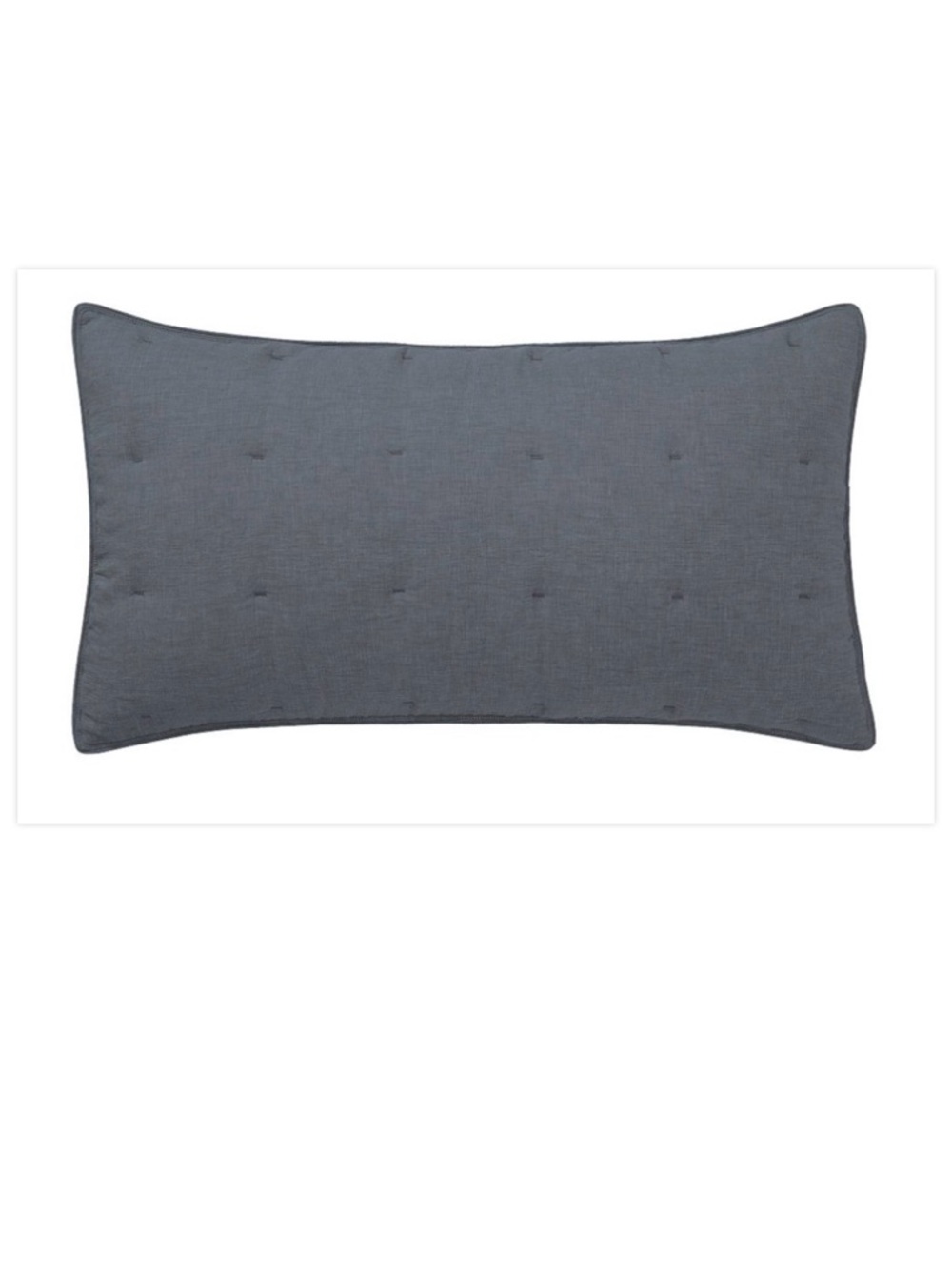 Pottery Barn Belgian Flax Linen Comforter Sham Steel Blue (King) marked sample